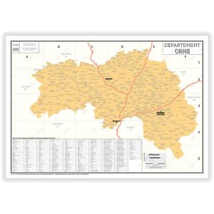 Carte du département de l'Orne (61)