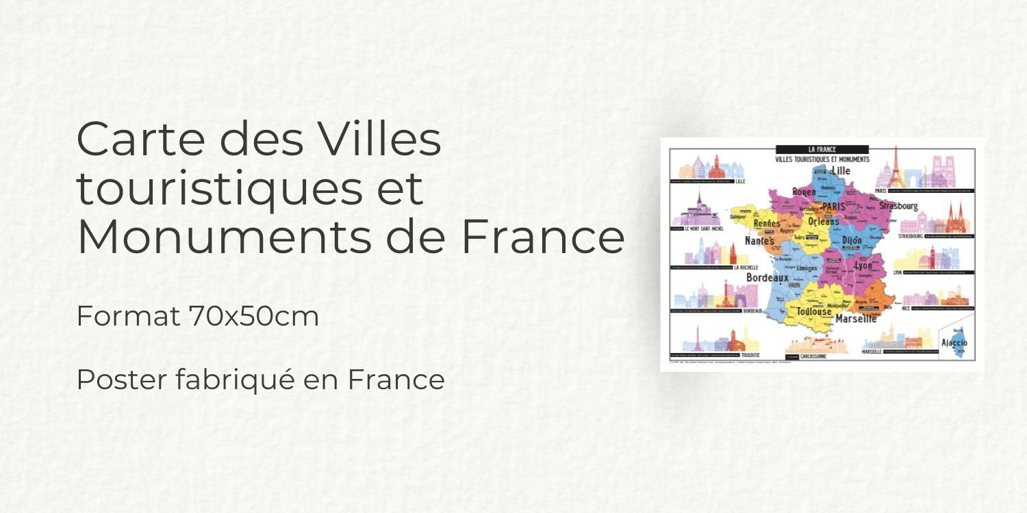 Carte des villes et monuments de France