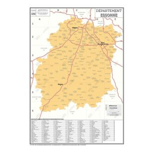 Carte du département de l'Essonne (91)