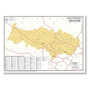 Carte du département du Val-d'Oise (95)