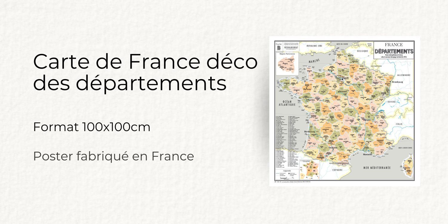 Carte déco des Départements de France