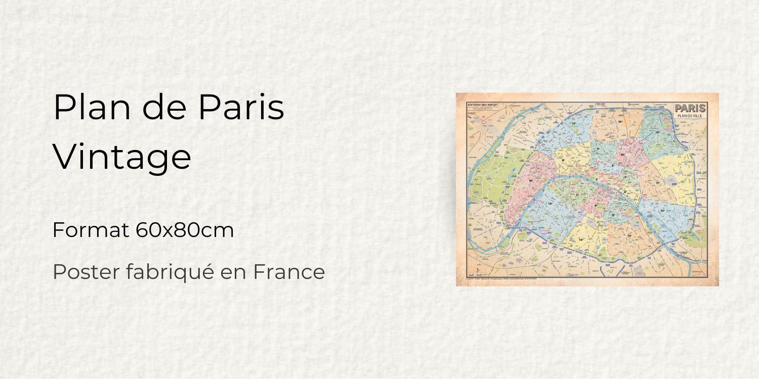 Plan de Paris Vintage