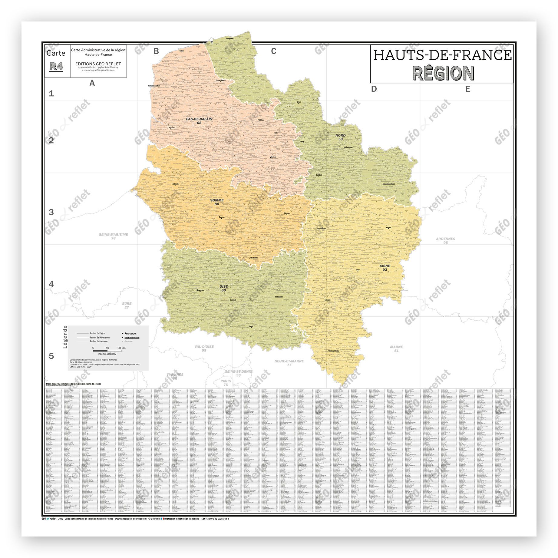 Carte des Hauts de France