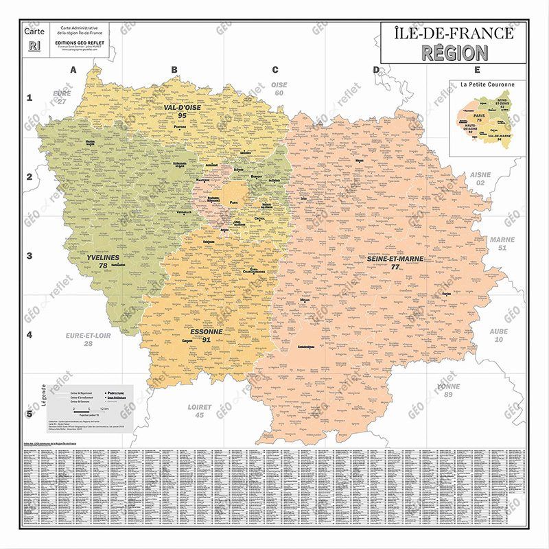 cartes villes et communes région île-de-france