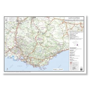 Carte routière de la région Provence-Alpes-Côte d'Azur