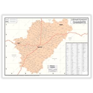 Carte du département de la Charente