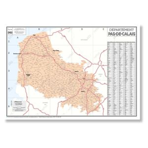 Carte du département du Pas-de-Calais