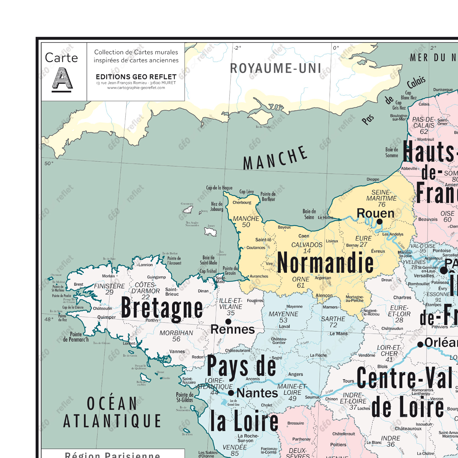 Posters & Affiches murales Carte de France ⇒ France