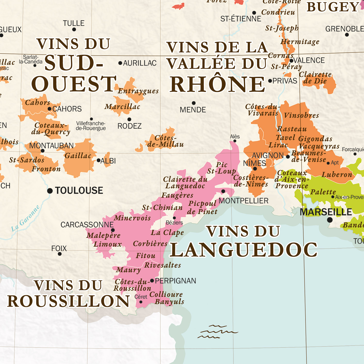 Carte des vins de France