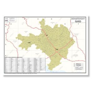 Carte du département du Gard