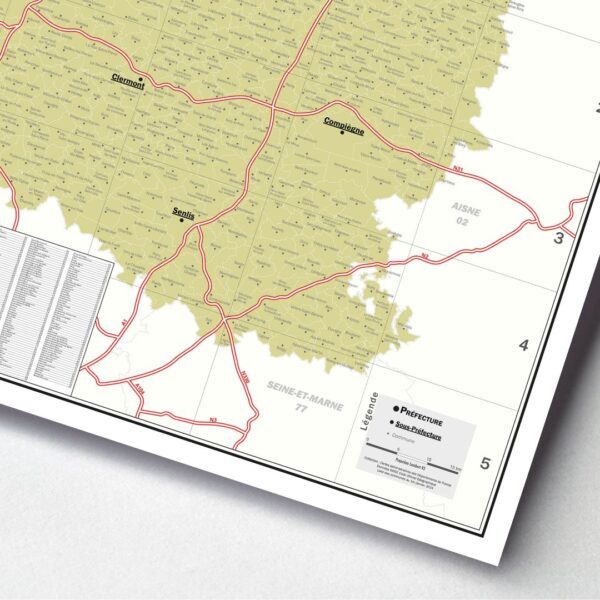 Carte du département de l'Oise -extrait