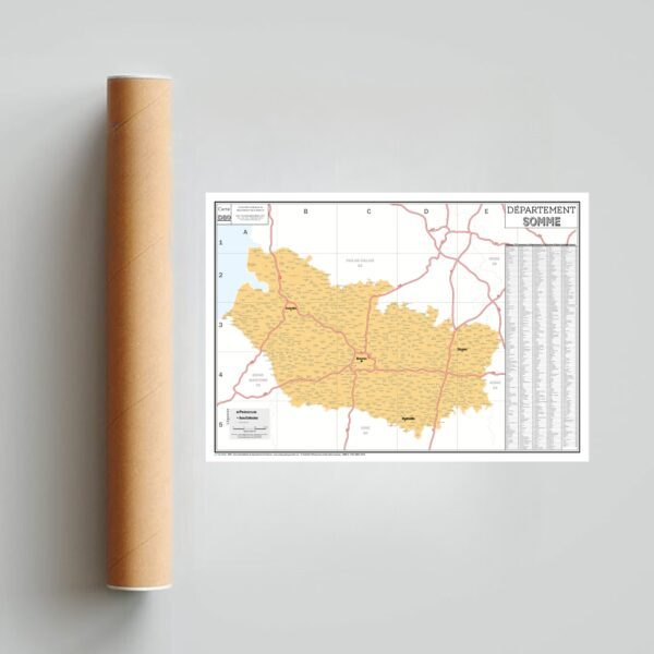 Carte du département de la Somme - extrait