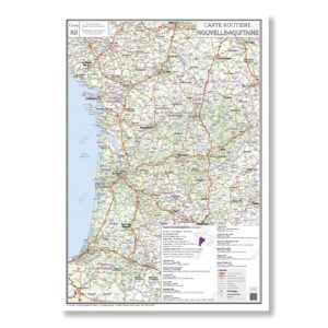 Carte routière de la région Nouvelle-Aquitaine