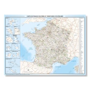 Carte de France routière et Territoires d'Outre-mer